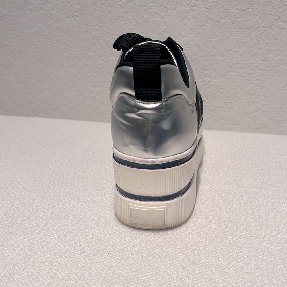 Coco Rossino Silver and Black Platform Sneakers - Picture 5 of 13